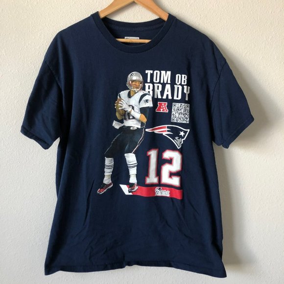 NFL Team Apparel Tom Brady TB12 New England Patriots Graphic T-Shirt - Picture 1 of 5